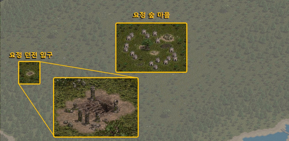요정 숲 던전 지도
